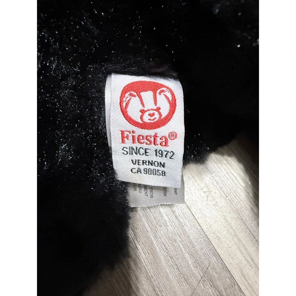 Fiesta Black Bear Plush Backpack Kids Adjustable Straps Stuffed Animal Toy Bag